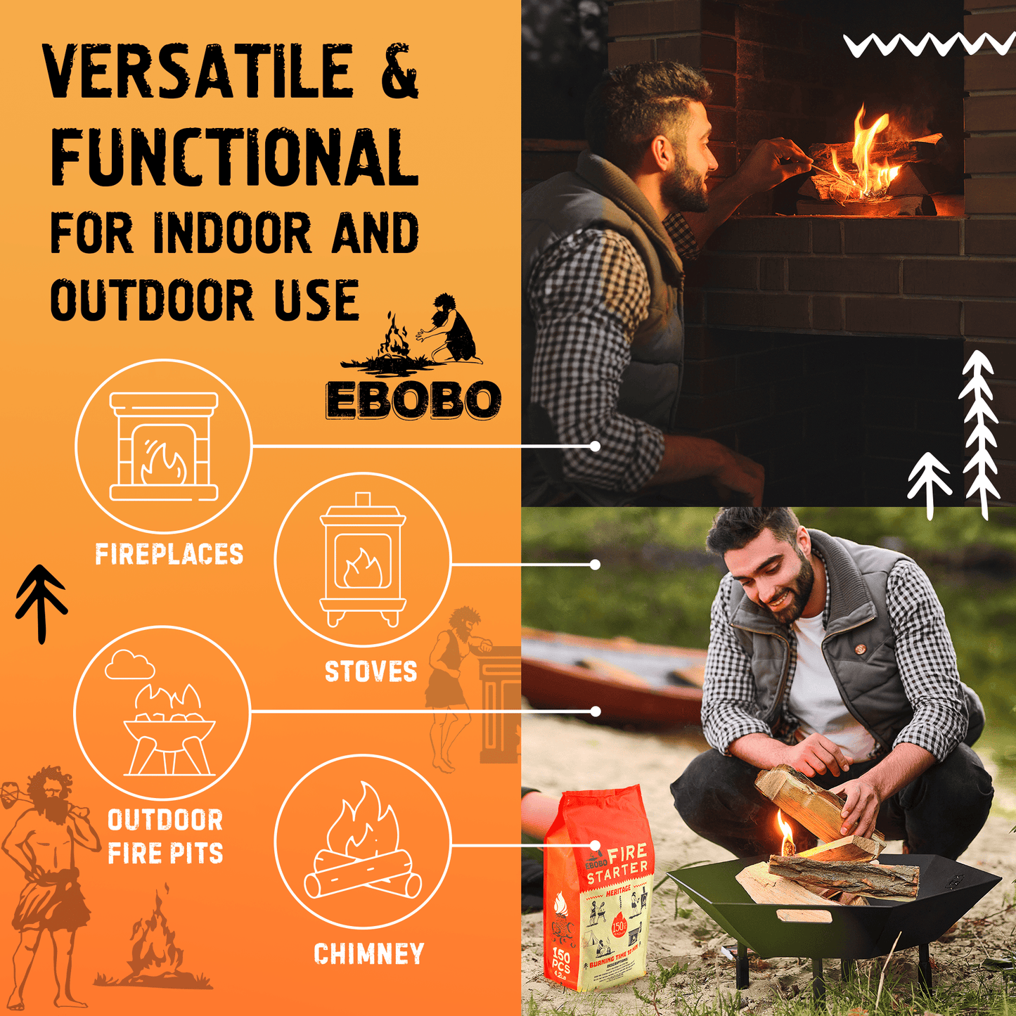 Wood Wool Fire Starter – 150 pcs