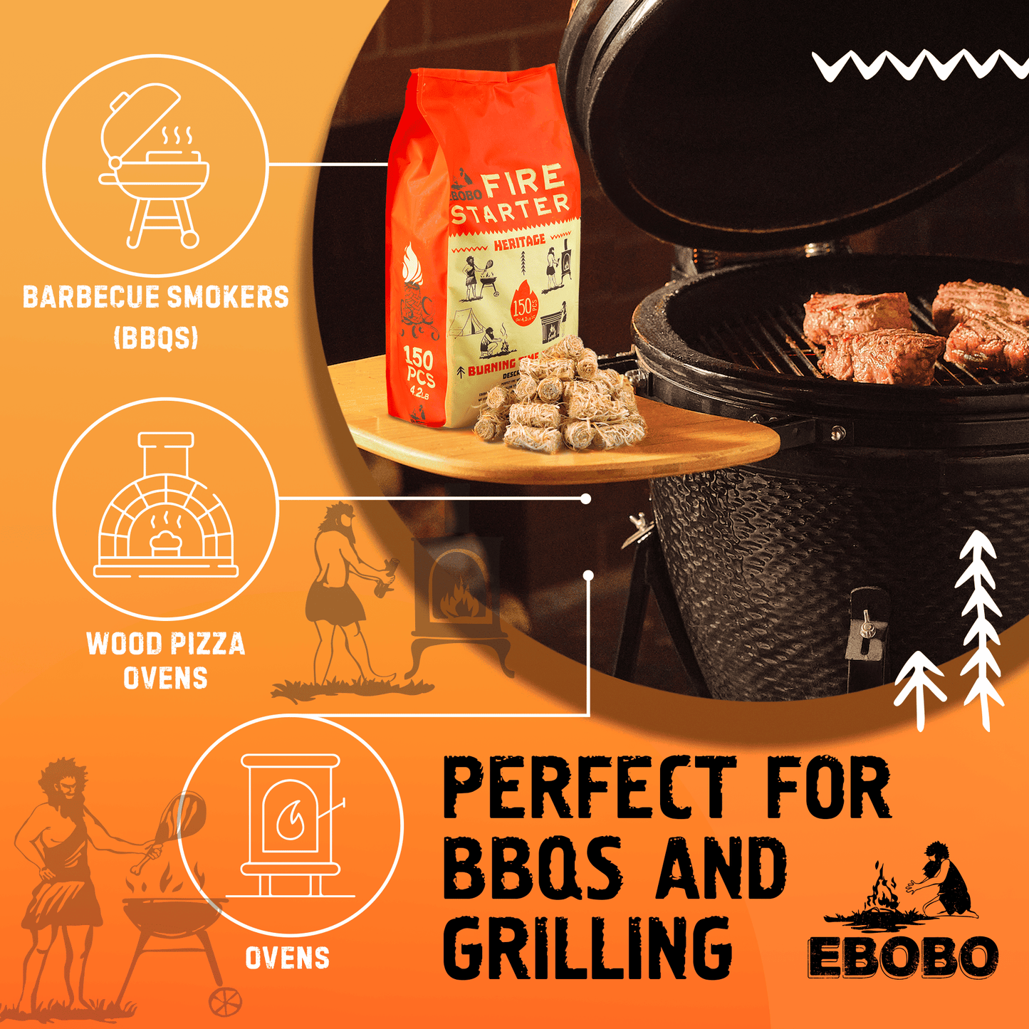 Wood Wool Fire Starter – 150 pcs