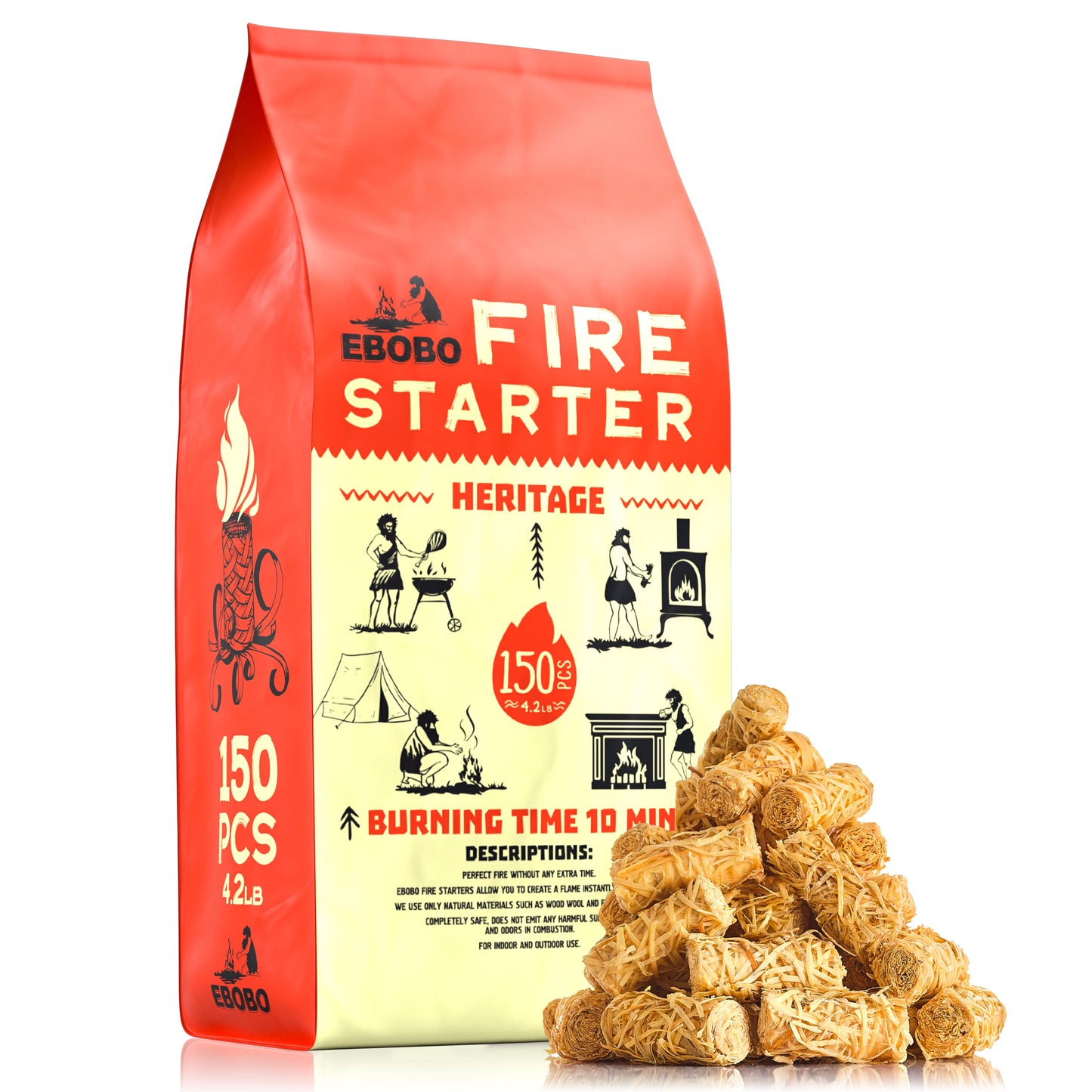 Wood Wool Fire Starter – 150 pcs